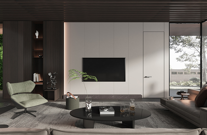 单开极简同色门（哑黑边框）套餐2